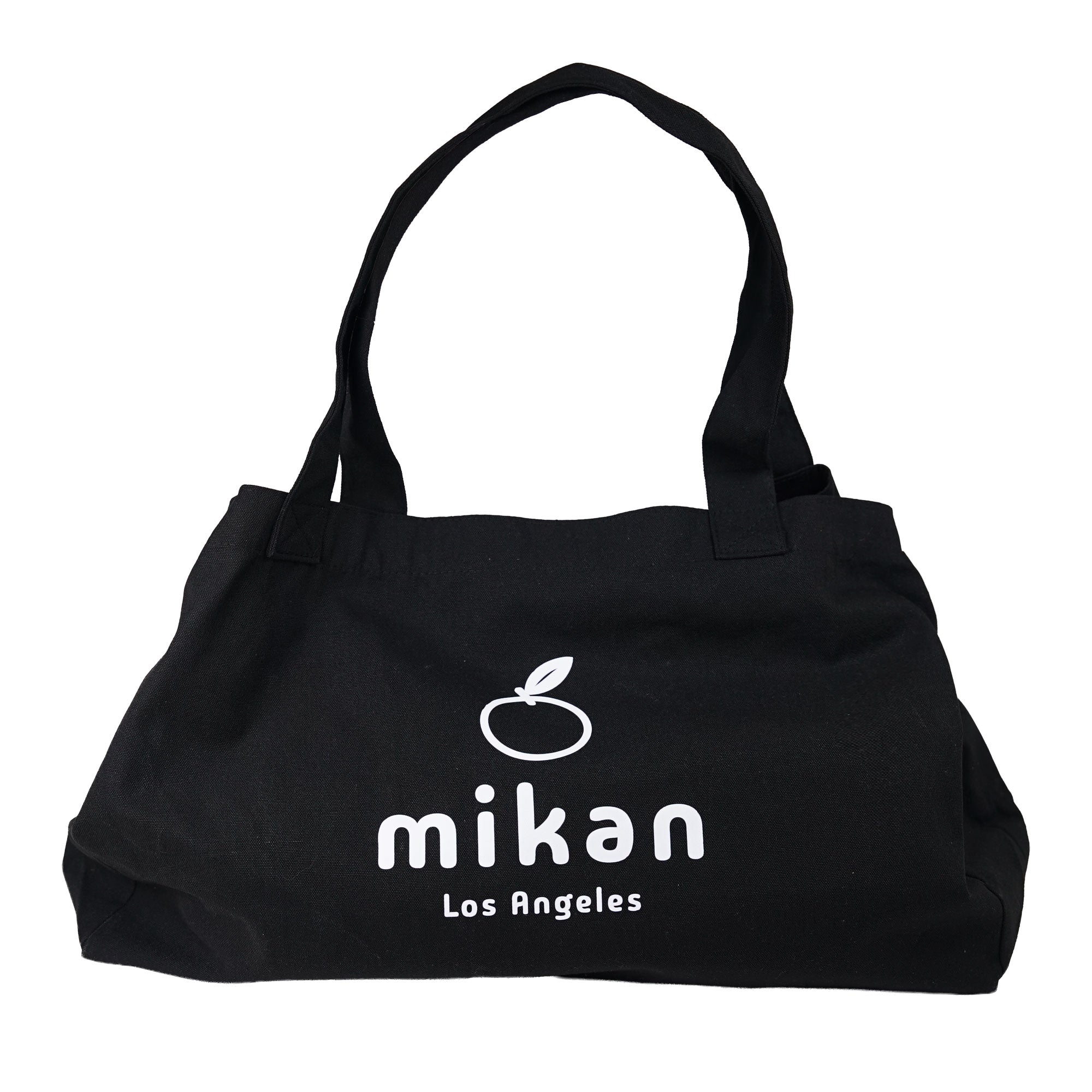 mikan Los Angeles Canvas Tote Bag (Black)