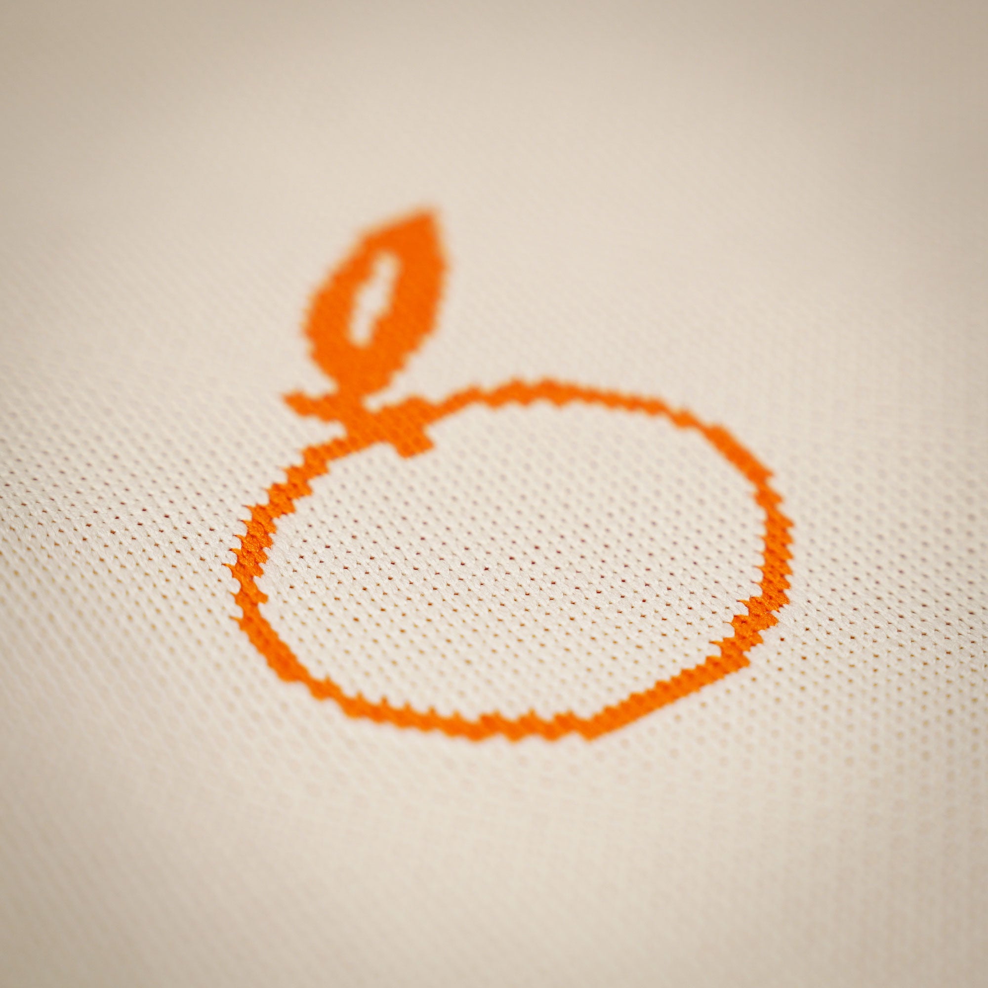 mikan Los Angeles Knit Mini Tote Bag (Cream/Orange)