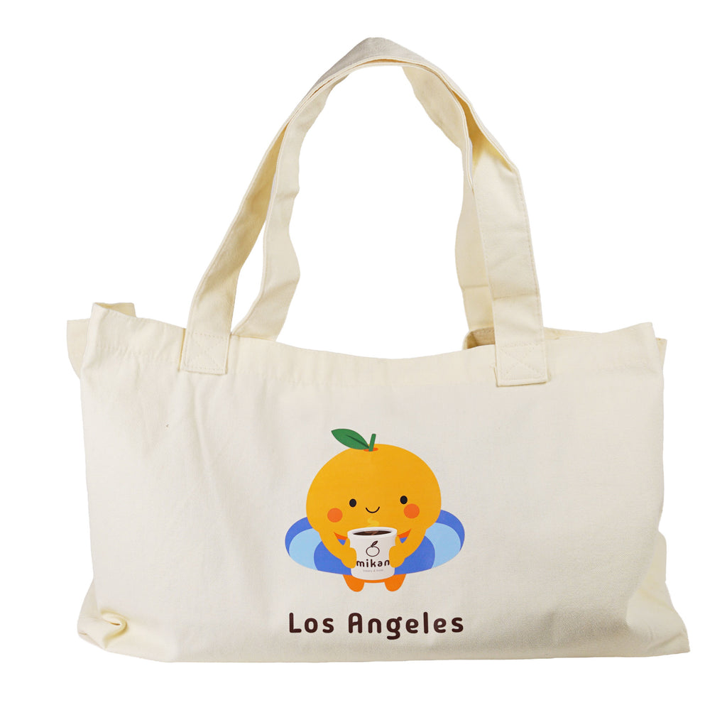 mikan Los Angeles Canvas Tote Bag (mikan Friends Beach Blue)