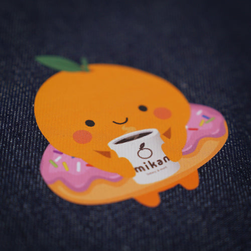 mikan Friends Sprinkle Pink Denim Tote Bag